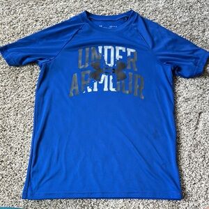 Under Armour Royal Blue Tee with Metallic Logo